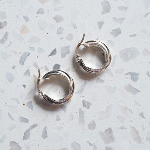 Silver hoops